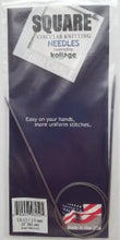 Load image into Gallery viewer, Square Circular Needles with Firm Cables US 0-4 (Kollage)