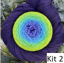 Cascading Colors Shawl Kit (Wonderland Yarns)