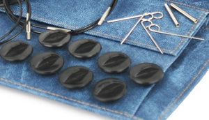 3.5" Interchangeable Circular Knitting Needle Set in Indigo (Lykke)