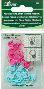 Quick Locking Stitch Markers - Medium (Clover)