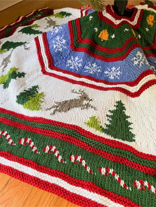 Reindeer Games Christmas Tree Skirt Kit (Berroco)