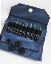 Load image into Gallery viewer, 3.5&quot; Interchangeable Circular Knitting Needle Set in Indigo (Lykke)
