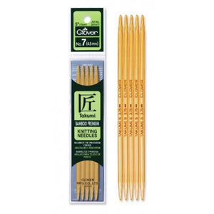 Takumi Bamboo Double Pointed Needles DPNs - 5" & 7" (Clover)